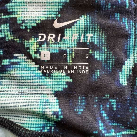 NIKE Dri-Fit Women’s Black,Green, Blue Work Out Pants. Hidden Pocket In Waist  L - Picture 3 of 9